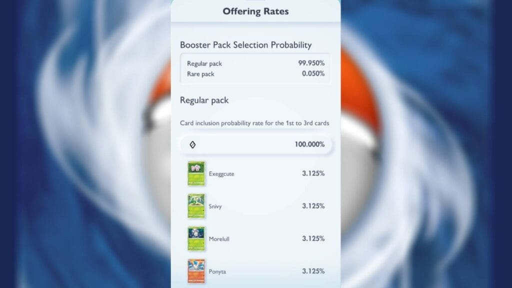 Offering Rates In Pokemon Tcg Pocket