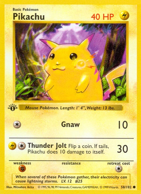 Pikachu From Pokemon Tcg Base Set