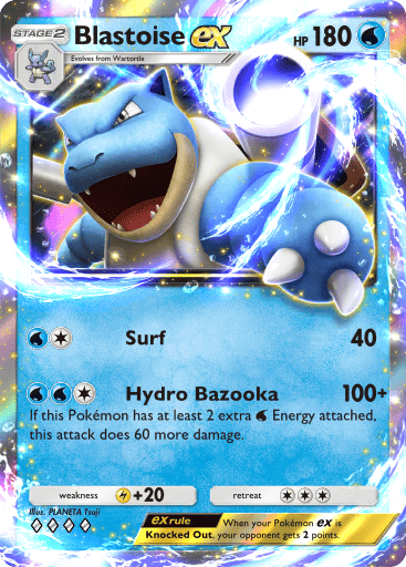 Blastoise Ex Card From Genetic Apex
