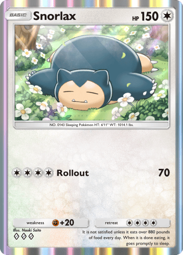 Snorlax Card From Genetic Apex