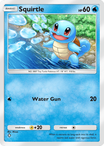 Squirtle Card From Genetic Apex