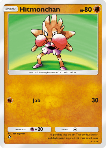 Hitmonchan Card From Pokemon Tcg Pocket - Genetic Apex