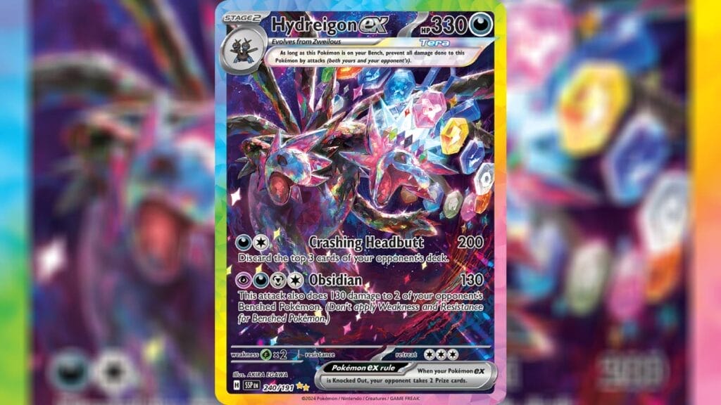 Special Illustration Rare Hydreigon Ex Card From Surging Sparks