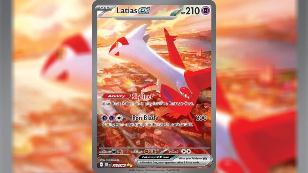 Special Illustration Rare Latias Ex Card From Surging Sparks