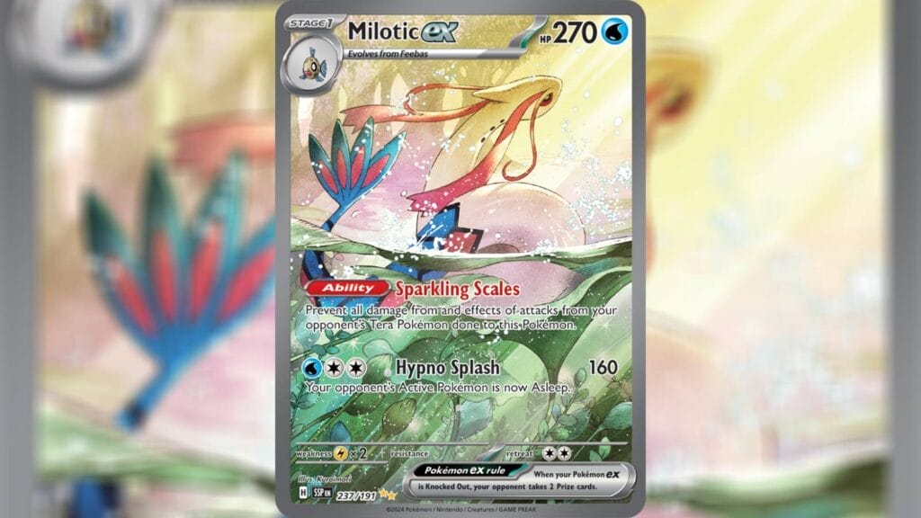 Special Illustration Rare Milotic Ex Card From Surging Sparks