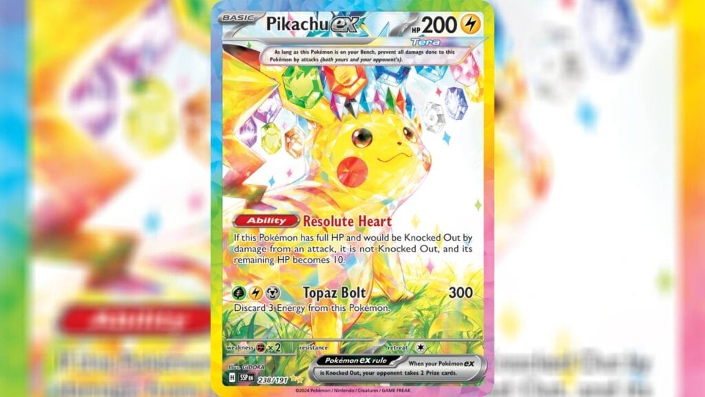Special Illustration Rare Pikachu Ex - The Number One Among The Most Expensive Cards In Surging Sparks
