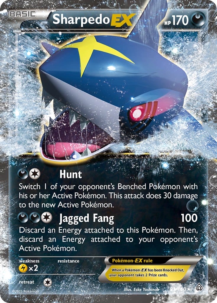 Sharpedo Ex Card From Primal Clash Set