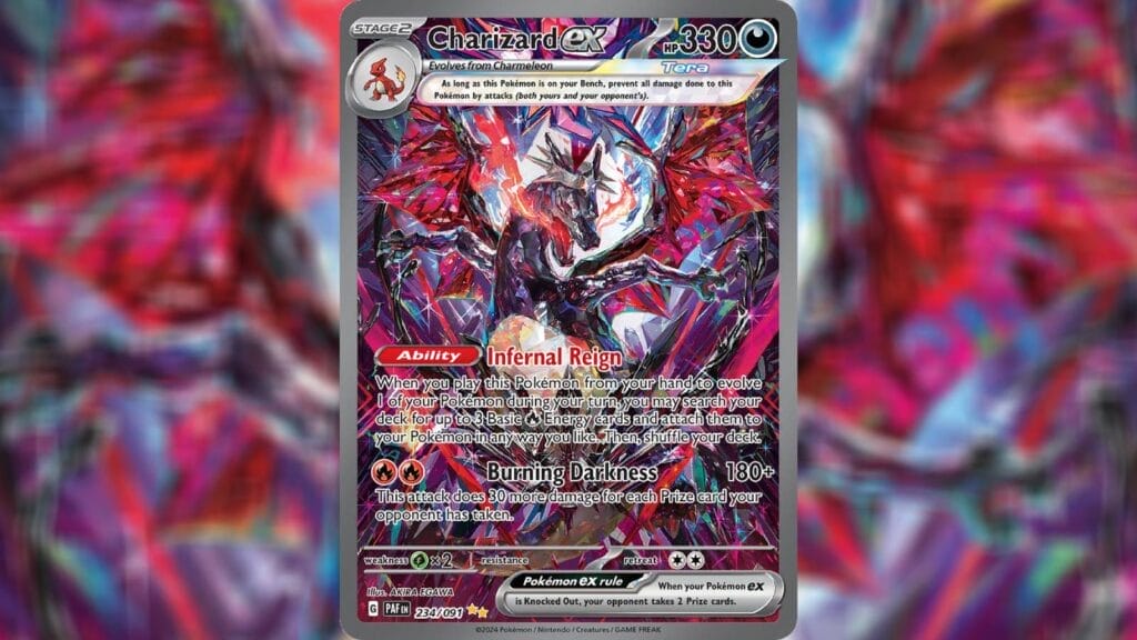 Special Illustration Double Shiny Rare Charizard Ex Card From Paldean Fates