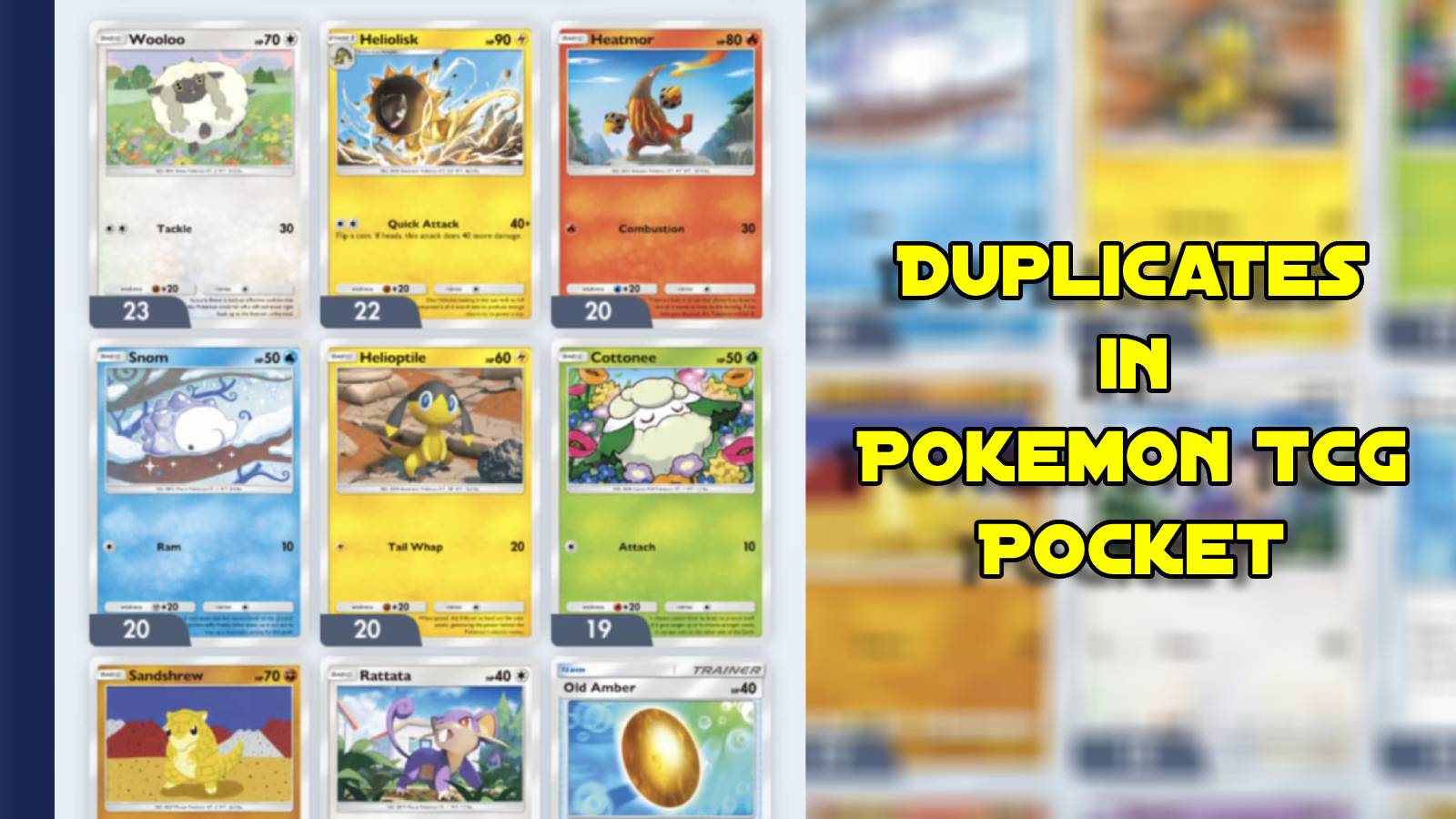 Duplicates in Pokemon TCG Pocket