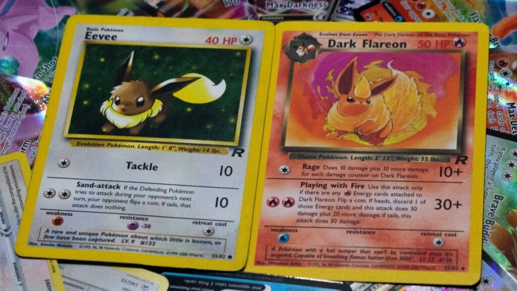 Eeveelution Cards Eevee And Flareon