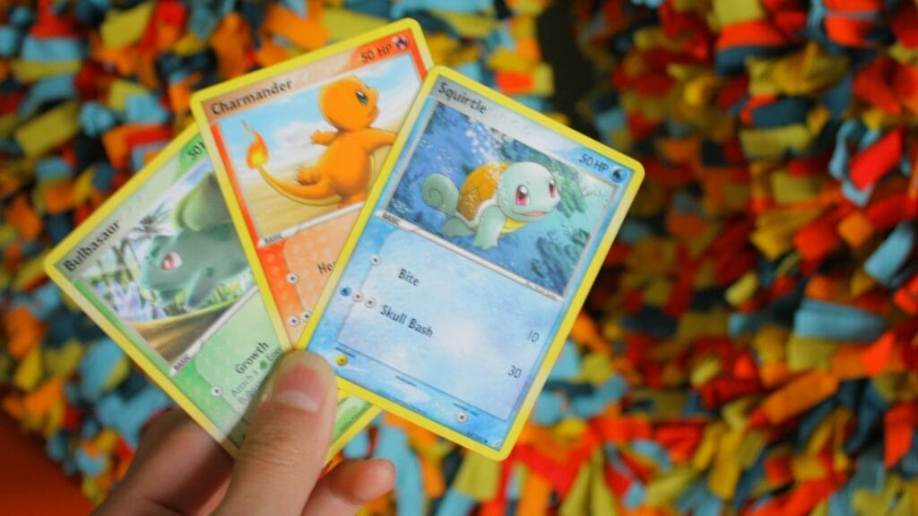 Pokemon Cards Featuring The Three Kanto Starters