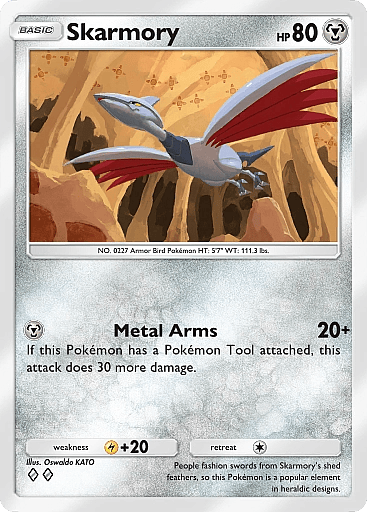 Skarmory Card From Pokemon Tcg Pocket Space-Time Smackdown