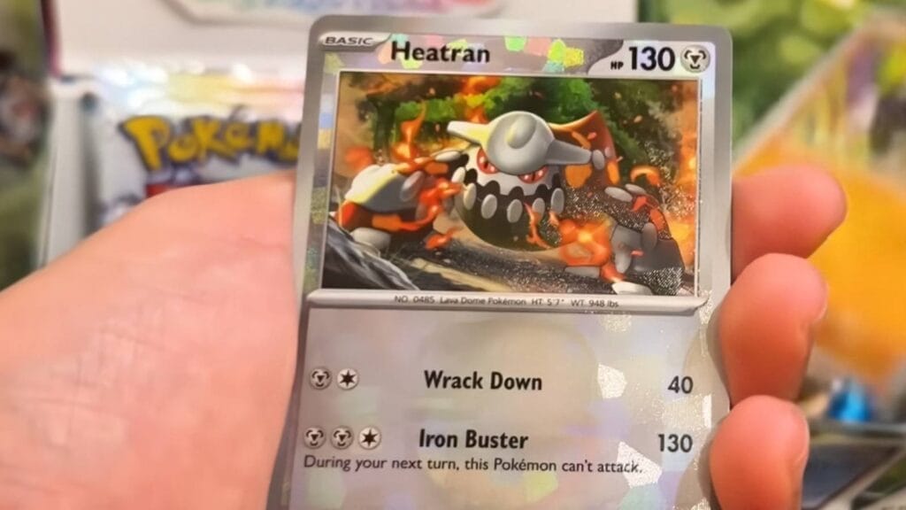 A Sample Of A Final Card In A Pile Of Pokemon Tcg Booster Pack
