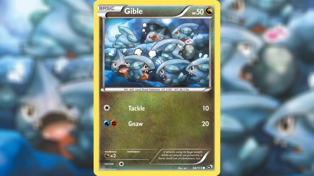Common Gible Card (Legendary Treasures)