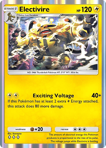 Electivire Card From Space-Time Smackdown