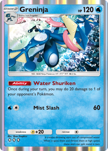 Greninja Card From Genetic Apex