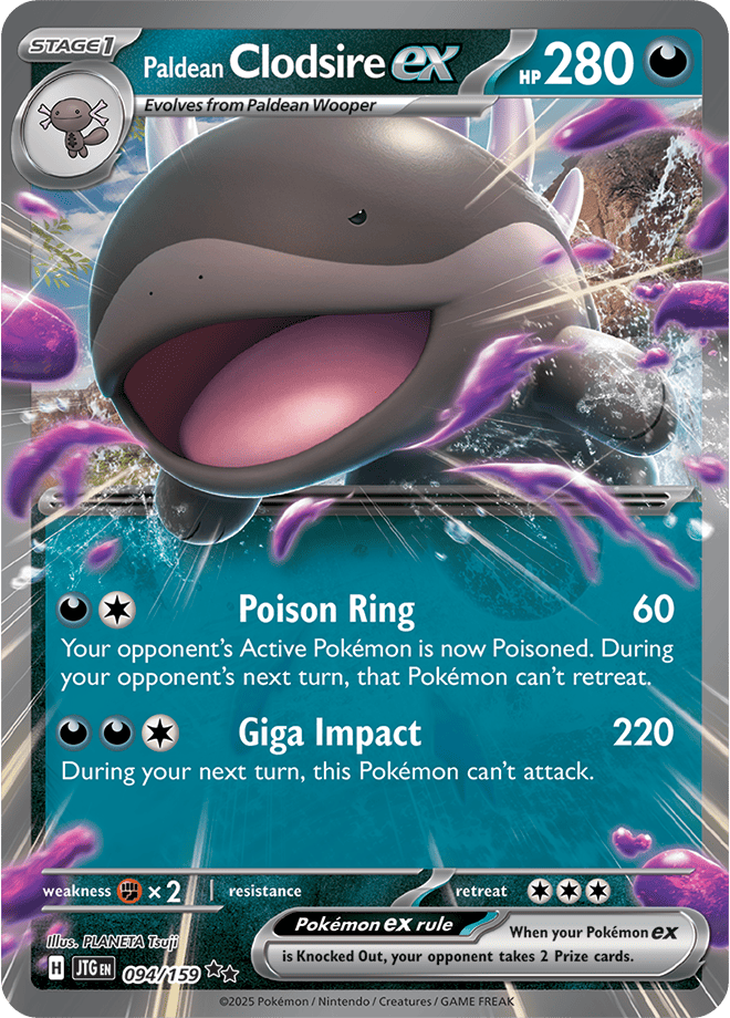 Pokemon Scarlet &Amp; Violet  - Journey Together - Paldean Clodsire Ex