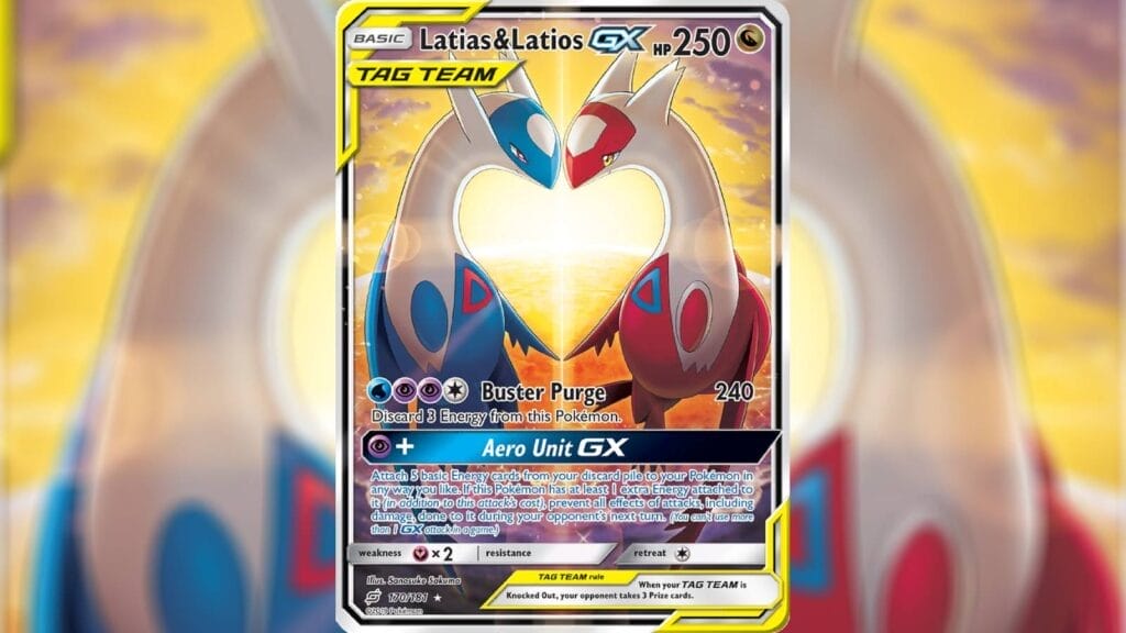 Ultra Rare Latias And Latios-Gx Card (Team Up)