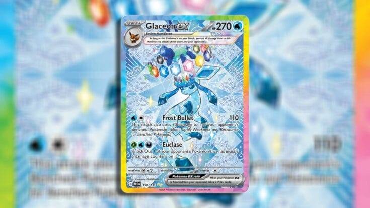 Glaceon Ex (Special Illustration Rare) From Prismatic Evolutions