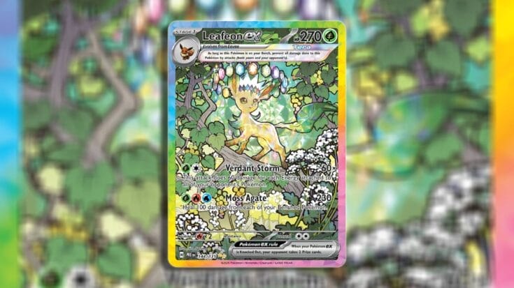 Leafeon Ex (Special Illustration Rare) From Prismatic Evolutions