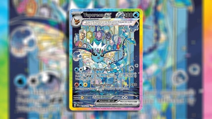 Vaporeon Ex (Special Illustration Rare) From Prismatic Evolutions