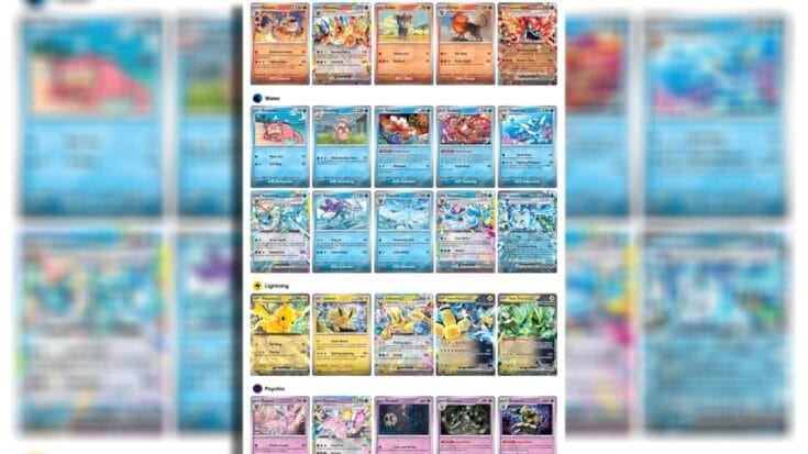 Some Of The Cards In The Master Set In Pokemon Tcg Prismatic Evolutions