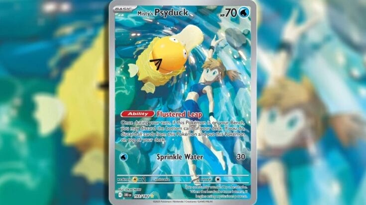 Illustration Rare Misty’s Psyduck From Destined Rivals