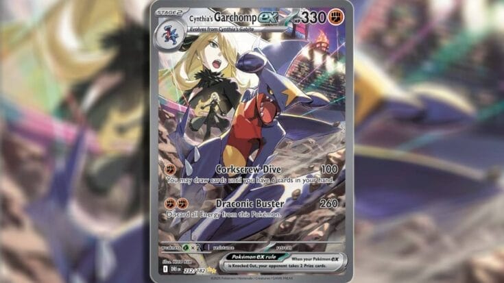 Special Illustration Rare Cynthia’s Garchomp Ex From Destined Rivals