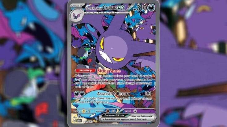 Special Illustration Rare Team Rocket’s Crobat Ex From Destined Rivals