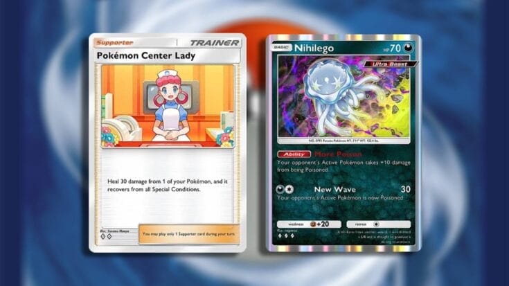 Pokemon Center Lady And Nihilego In Pokemon Tcg Pocket