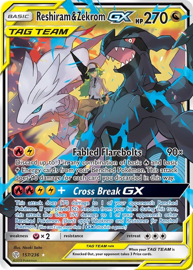 Reshiram &Amp; Zekrom-Gx From Cosmic Eclipse