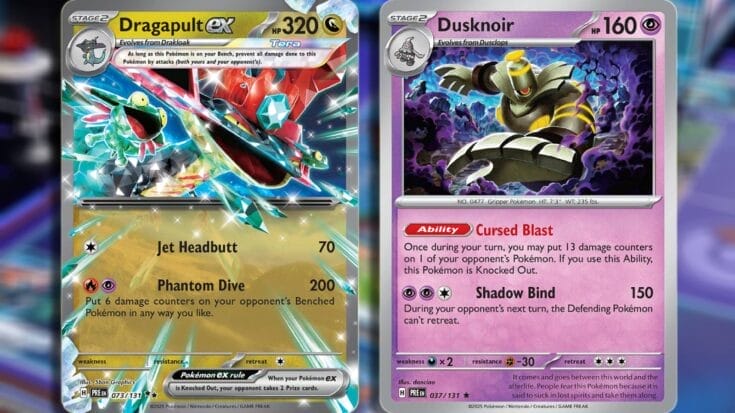 Dragapult Ex And Dusknoir Cards In Pokemon Tcg
