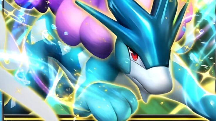 Suicune artwork in Pokemon TCG Pocket