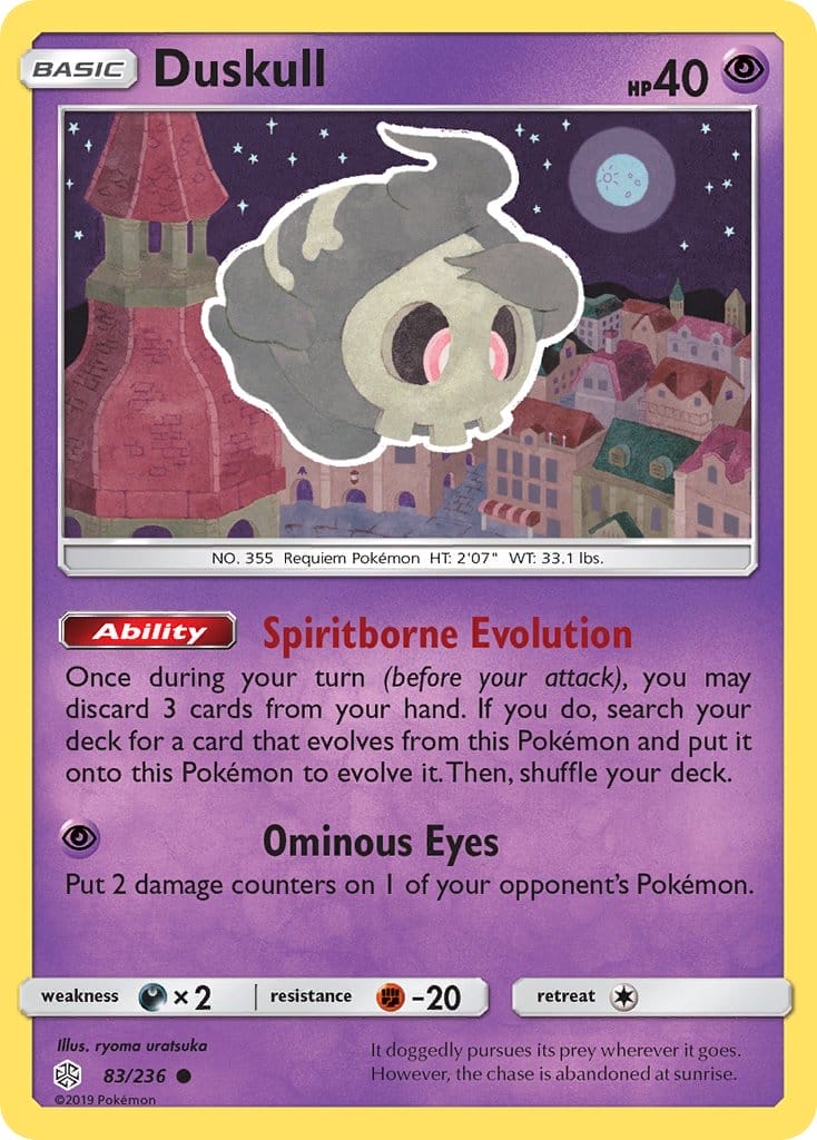 Duskull Card From Cosmic Eclipse Set