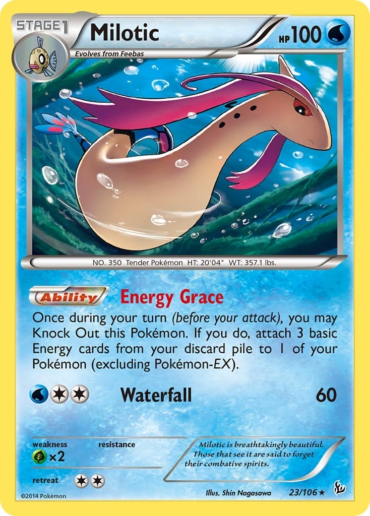 Milotic Card From Flashfire, One Of The Banned Pokemon Cards