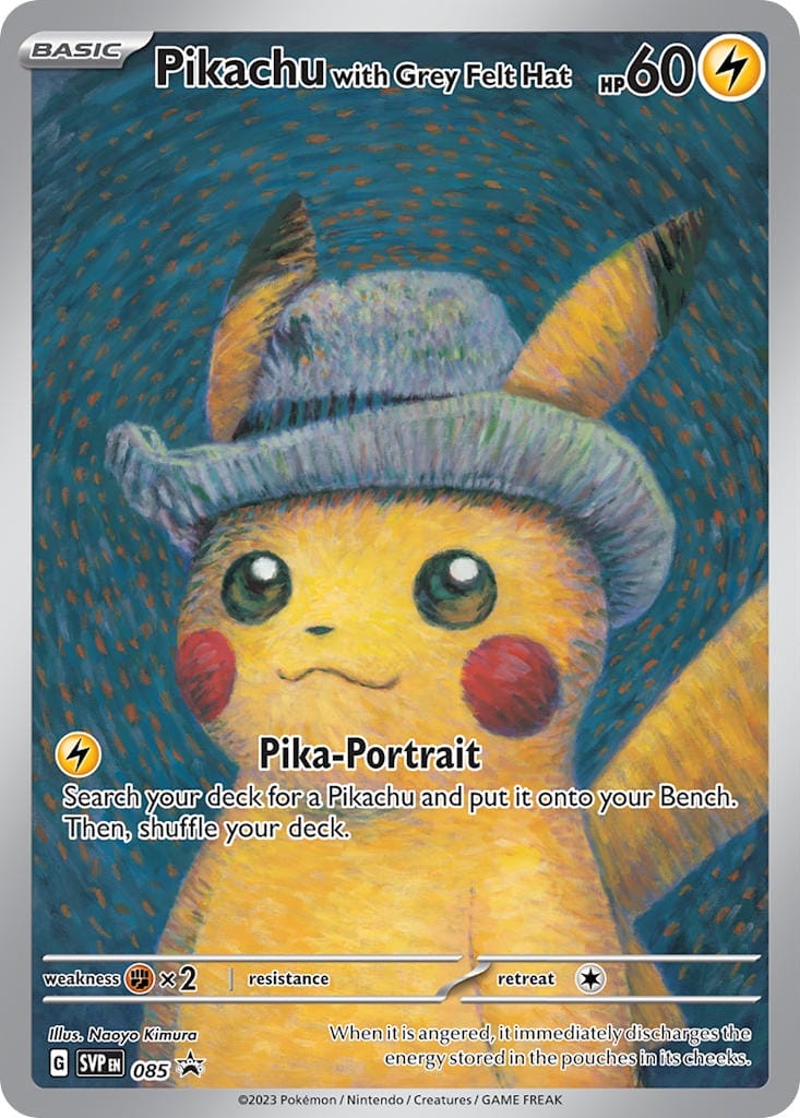 Pikachu With Grey Felt Hat From Scarlet &Amp; Violet Promos Set