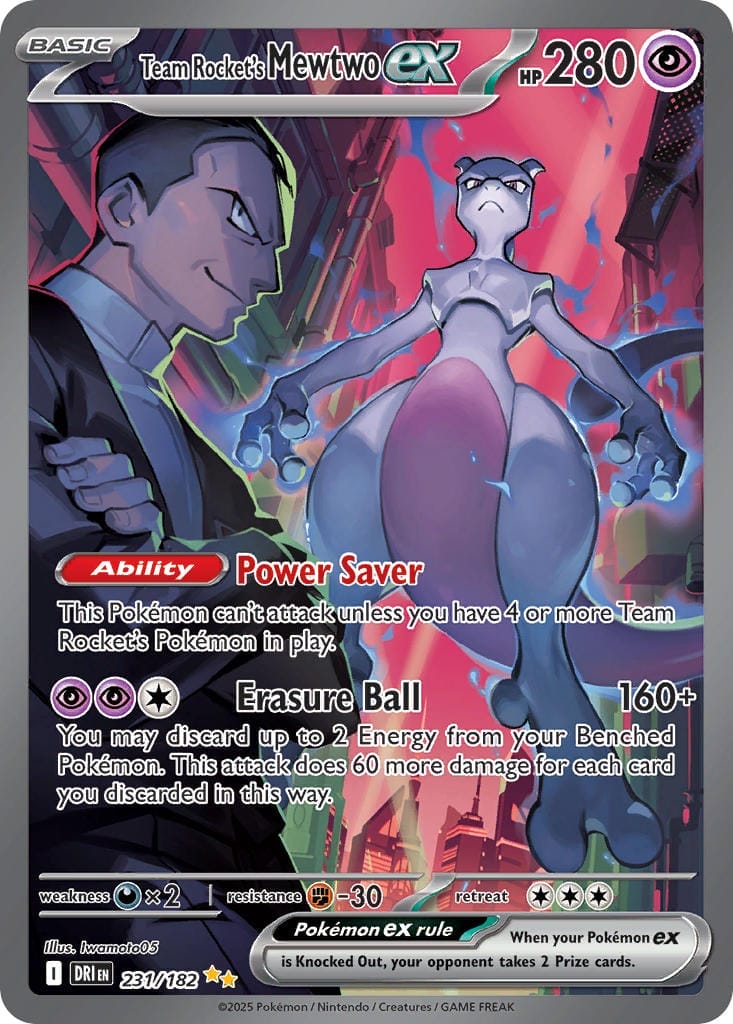 Team Rocket’s Mewtwo Ex From Destined Rivals Set