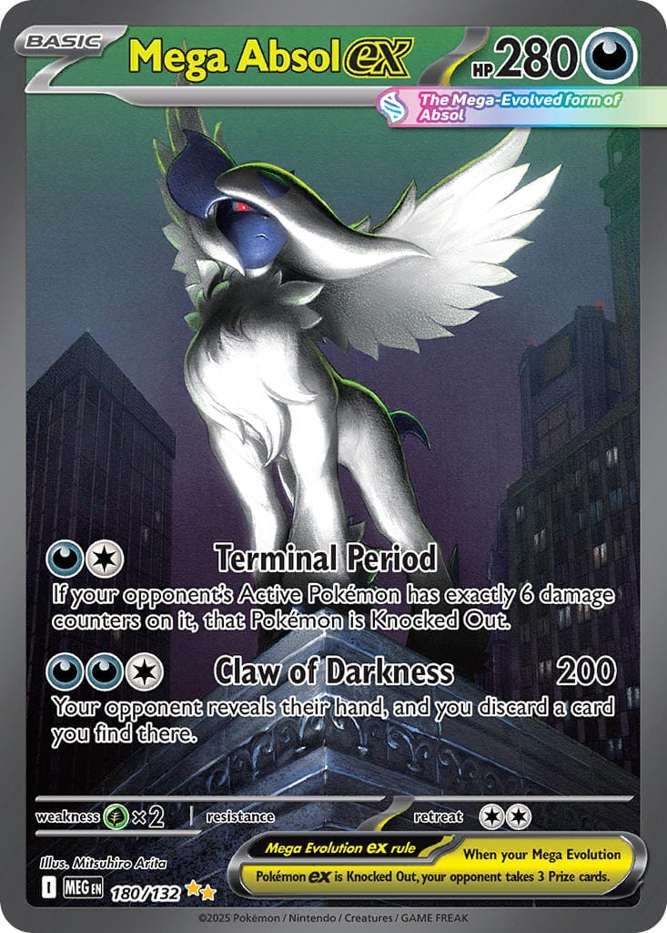 Mega Absol Ex Sir Card From Mega Evolution