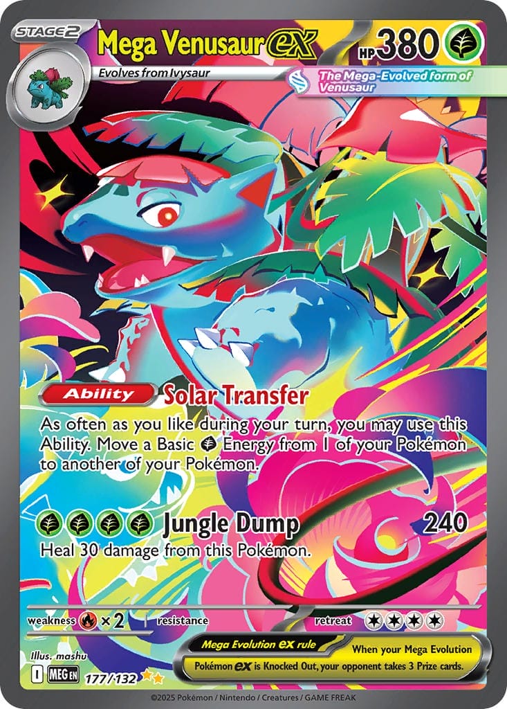 Mega Venusaur Ex Sir Card From Mega Evolution