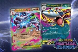 Two cards from Pokemon TCG Phantasmal Flames