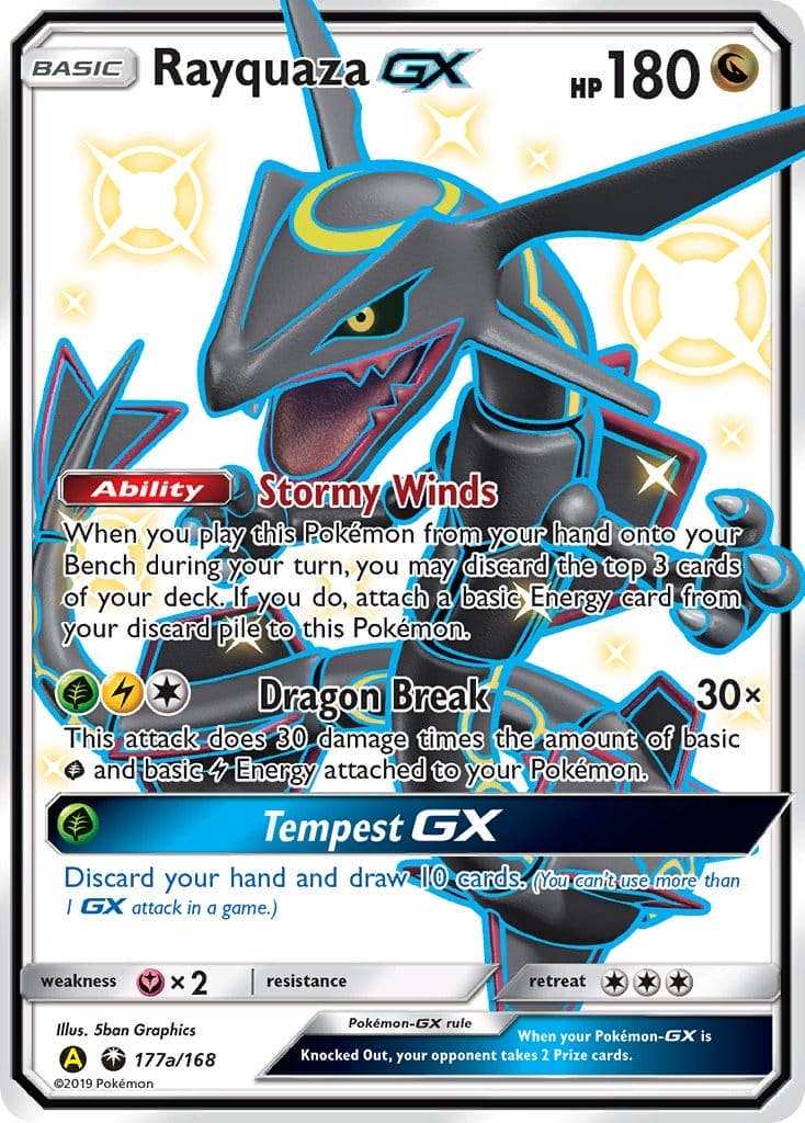 Rayquaza-Gx Card From Celestial Storm