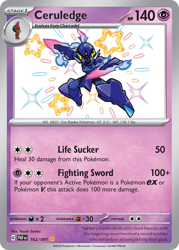 Shiny Rare Ceruledge Paldean Fates